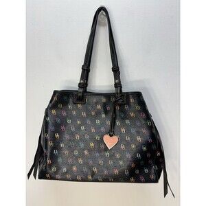 Dooney & Bourke Y2K Multicolor Shiny It DB Logo Shopper Tote Handbag Sz 15x10”